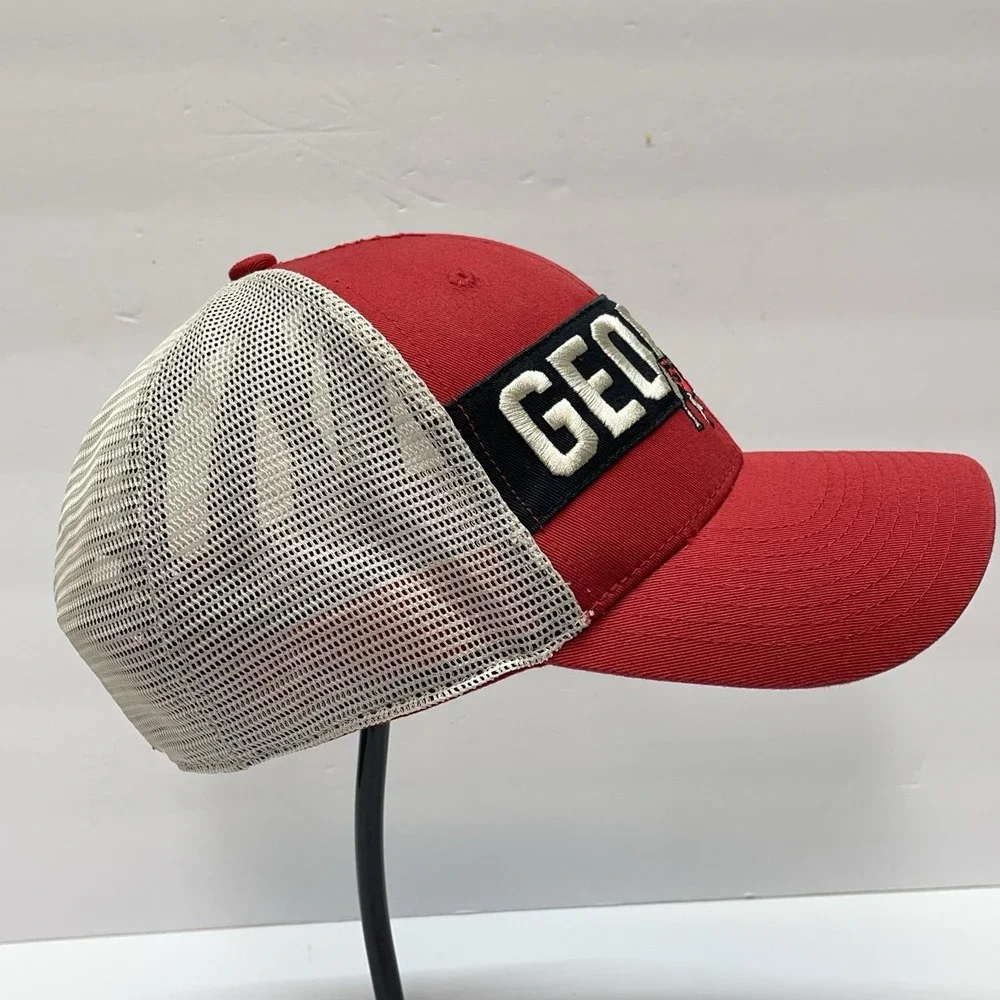 Georgia Bulldogs Trucker Hat Unisex Adult Red Snapback NCAA